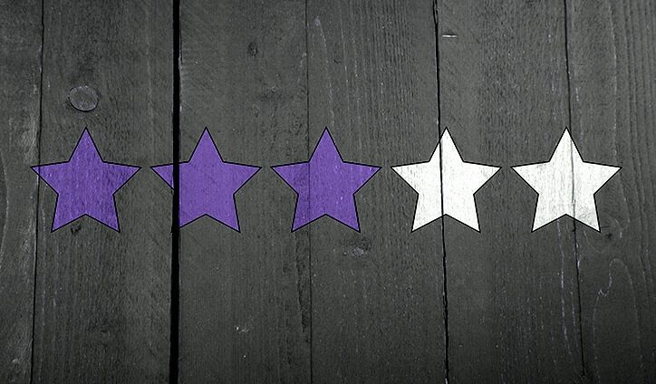 Rating stars on floor board