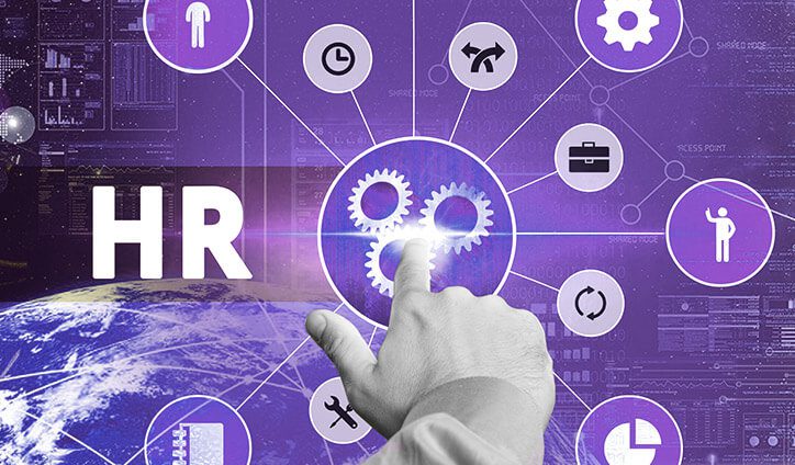 Touching a screen that reads HR